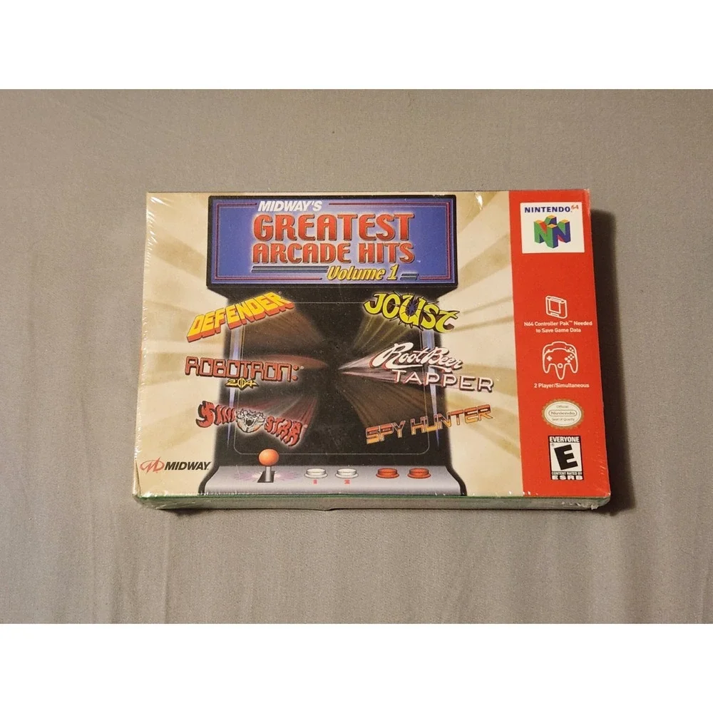 Midway's Greatest Arcade Hits Volume 1 Nintendo 64 N64 Factory Sealed 2000